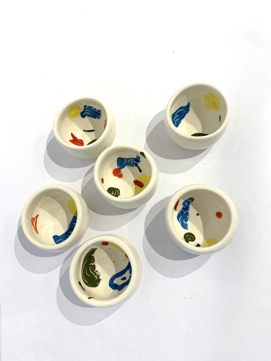 Multicolor Sake Cups Set (Set of 6)