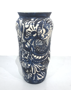 Blue Drawings Large Vase