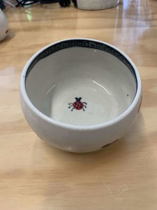 Small waves, ladybug and dots small bowl