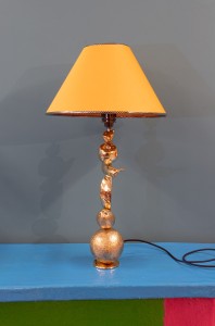 Lámpara de frutas de bronce