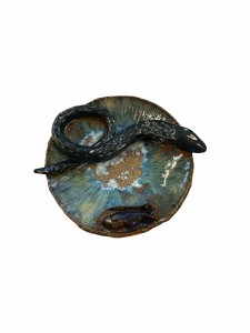 PALISSYWARE Plate with beetle and snake