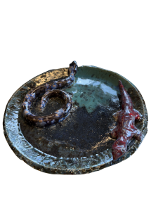 PALISSYWARE Plate with lizard and snake